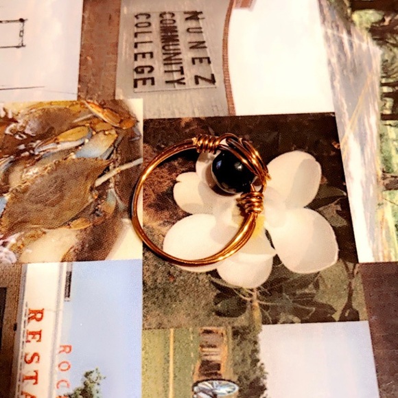 Handmade Wire Wrap Ring Birth Stone Good Luck - Picture 4 of 14